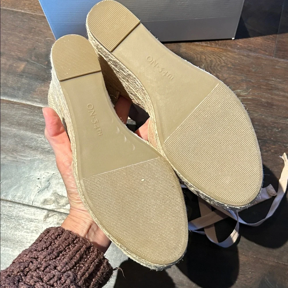 NIB ~ ON THE 34th MELINDA ESPADRILLE WEDGE sz 9.5 - Picture 7 of 8
